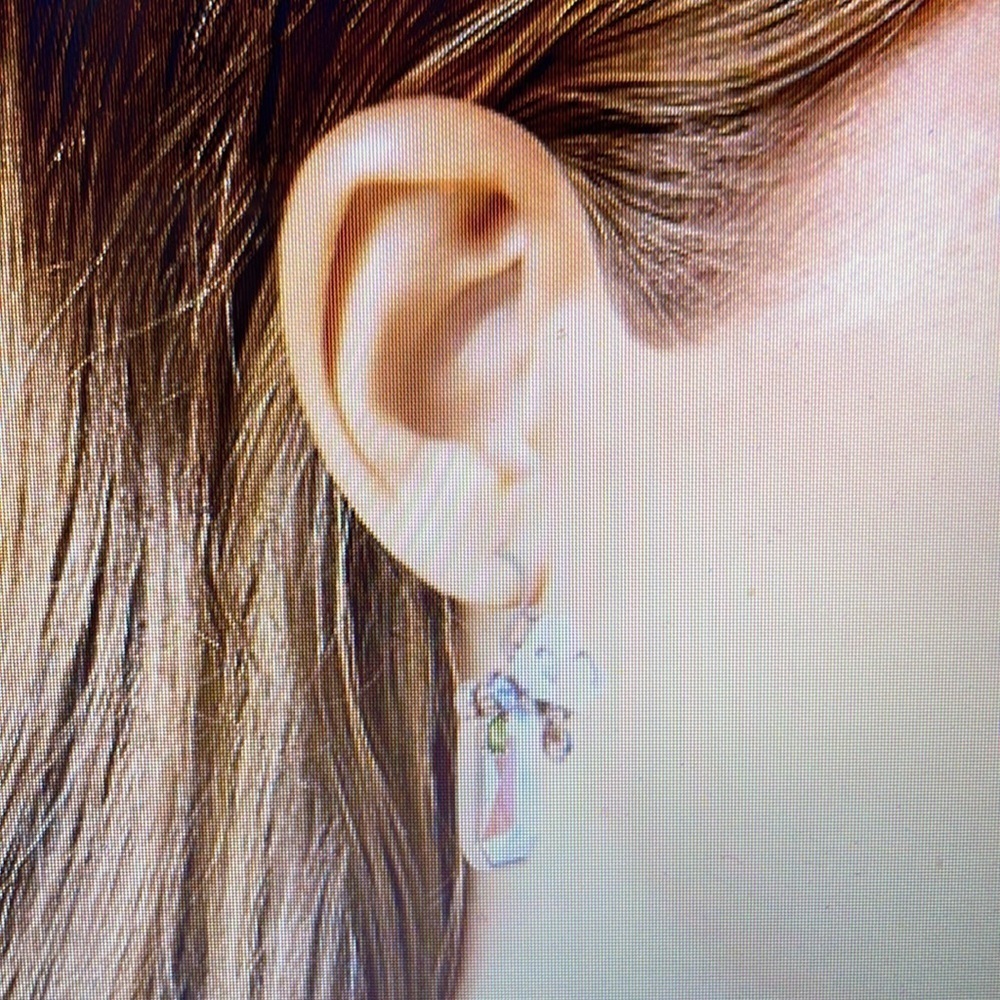 Betsy Johnson Cluster Stone Flower Drop Earrings - Picture 10 of 12